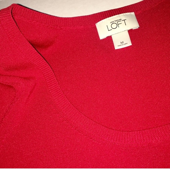 Ann Taylor Loft Red Shirt - Picture 2 of 4